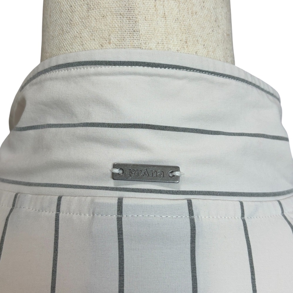 prAna Railay Series Pullover White Striped Quarter Zip Jacket Large - Picture 5 of 7